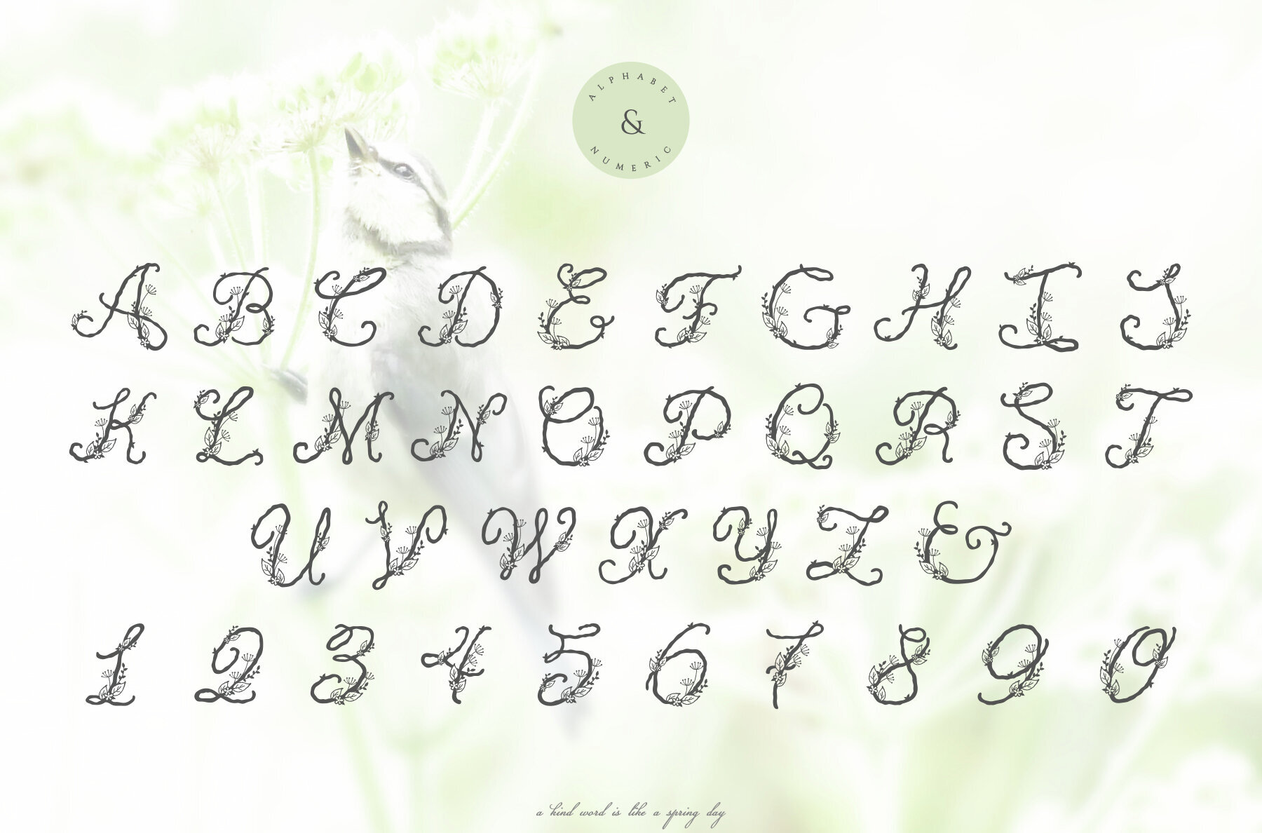 Efelious   Floral monogram alphabet set 2