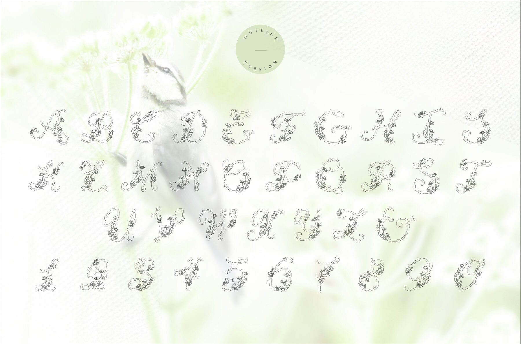 Efelious   Floral monogram alphabet set 3