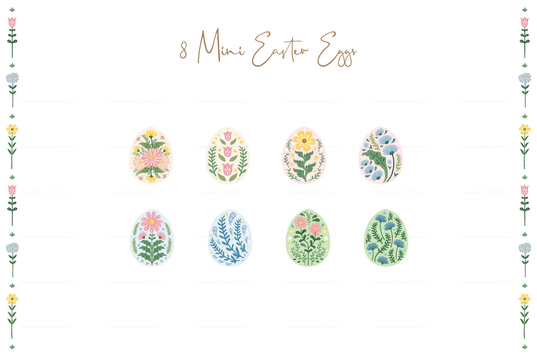 Easter Bunny and Eggs Illustrations 6