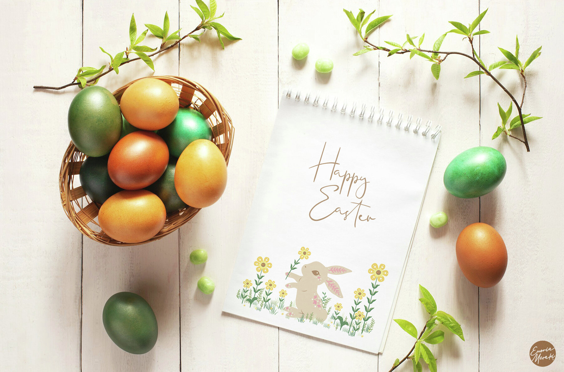 Easter Bunny and Eggs Illustrations 9