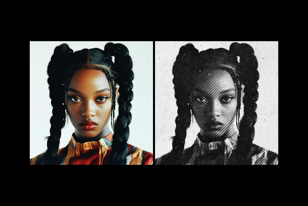 Halftone Print Style Photo Effect 2