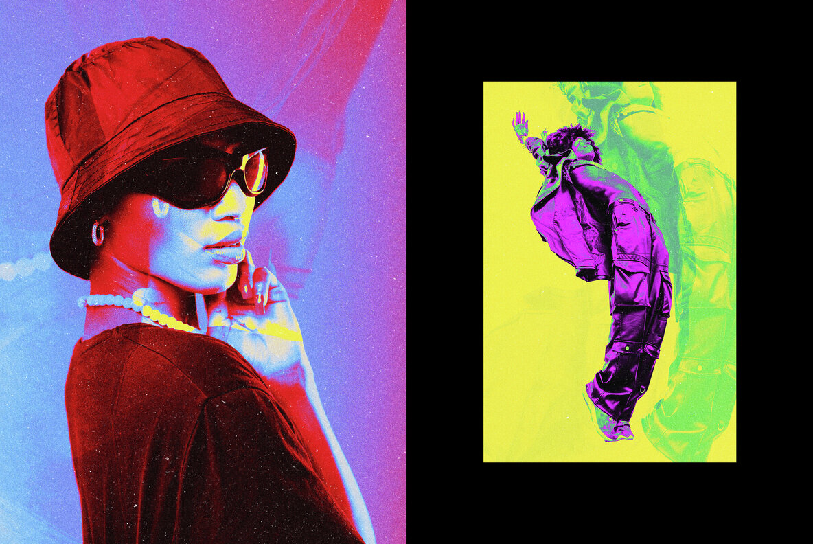 Acid Neon Negative Photo Effect 6