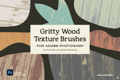 Gritty Wood Texture Brushes for Adobe Photoshop