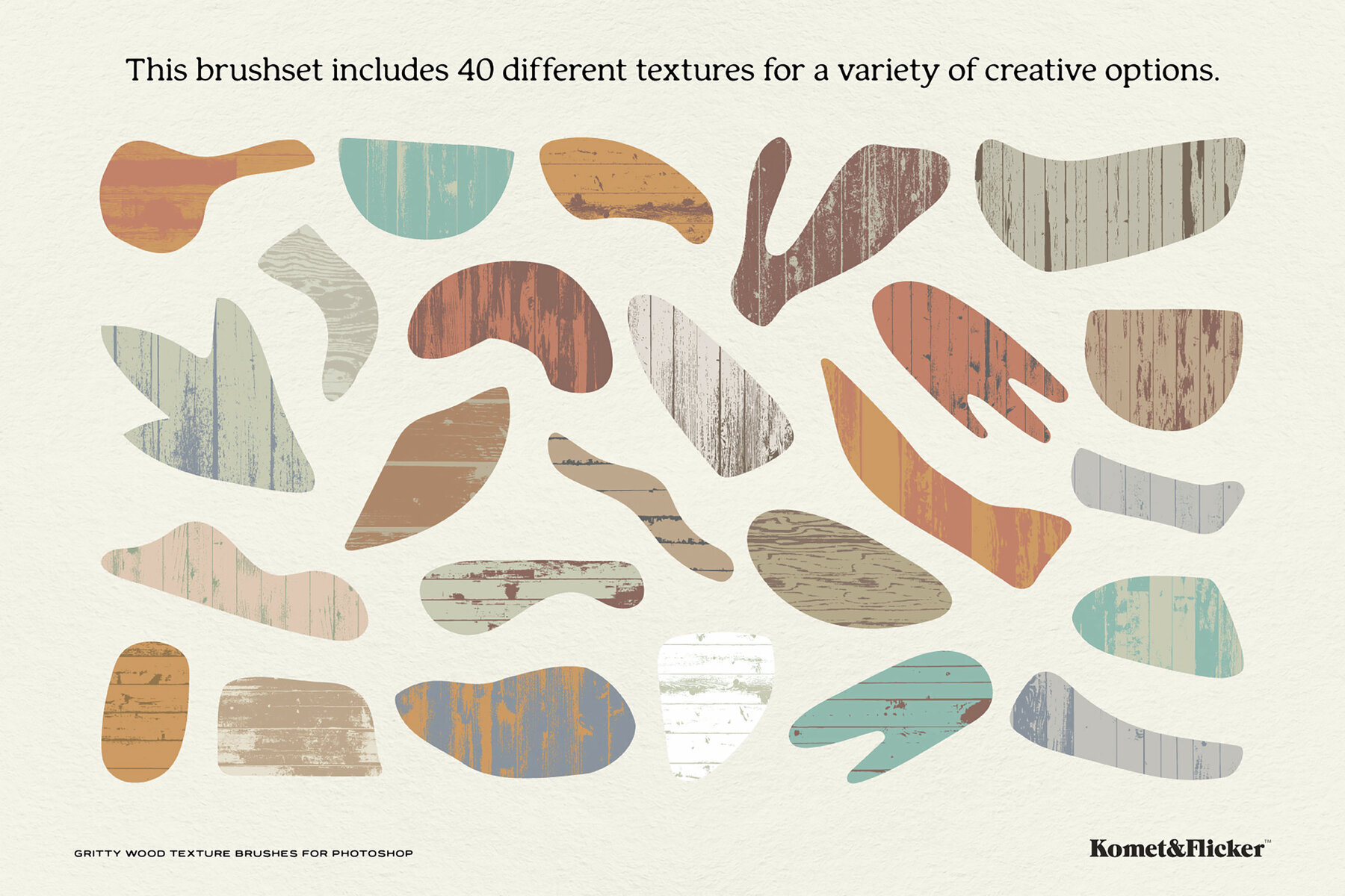 Gritty Wood Texture Brushes for Adobe Photoshop 2