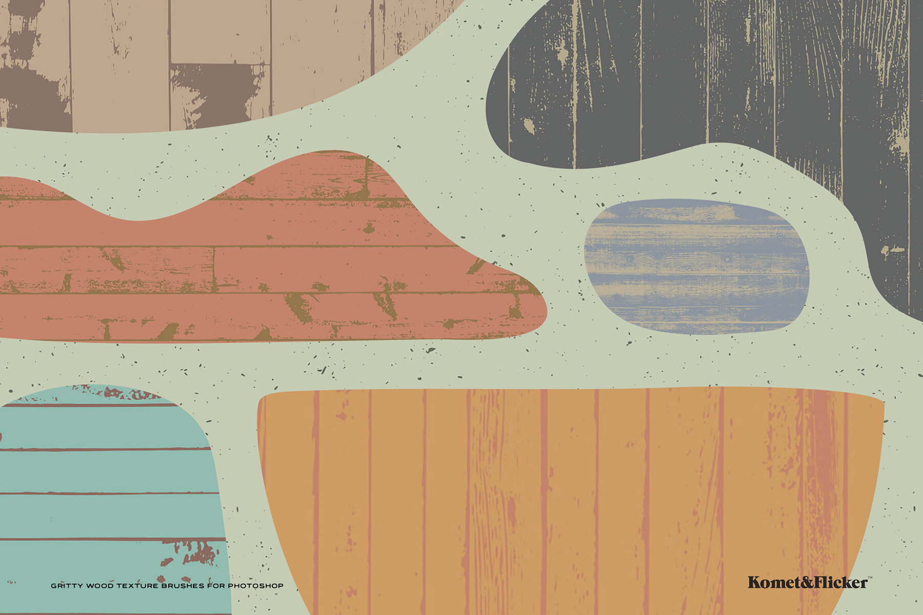 Gritty Wood Texture Brushes for Adobe Photoshop 6