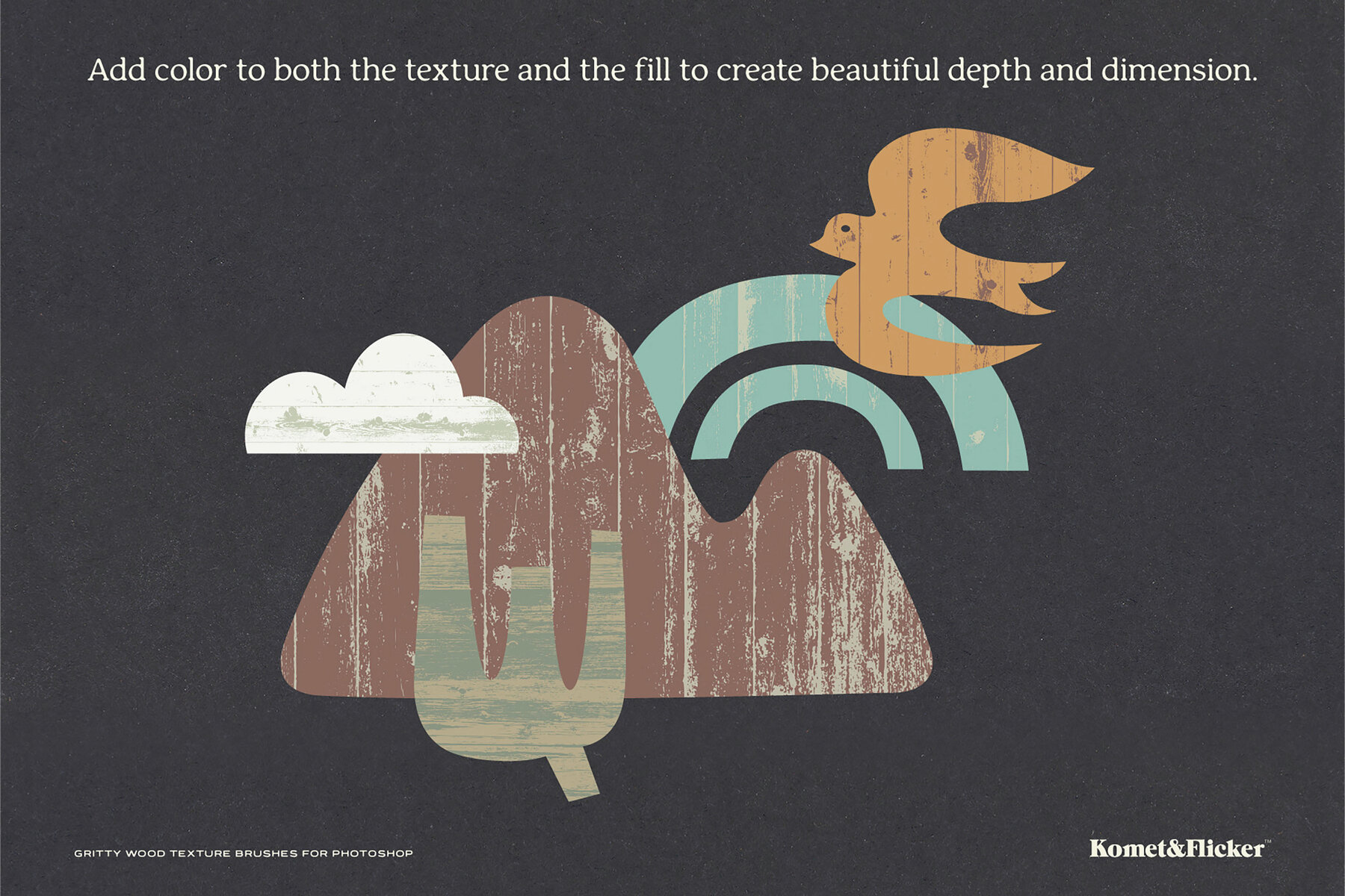 Gritty Wood Texture Brushes for Adobe Photoshop 7