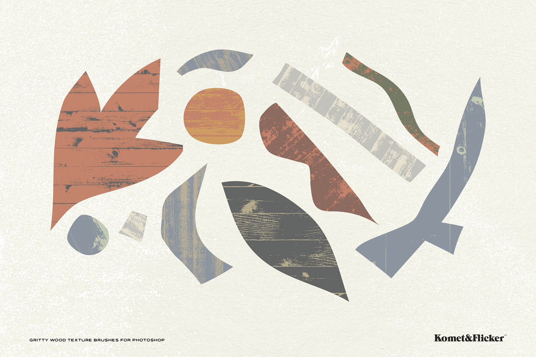 Gritty Wood Texture Brushes for Adobe Photoshop 8