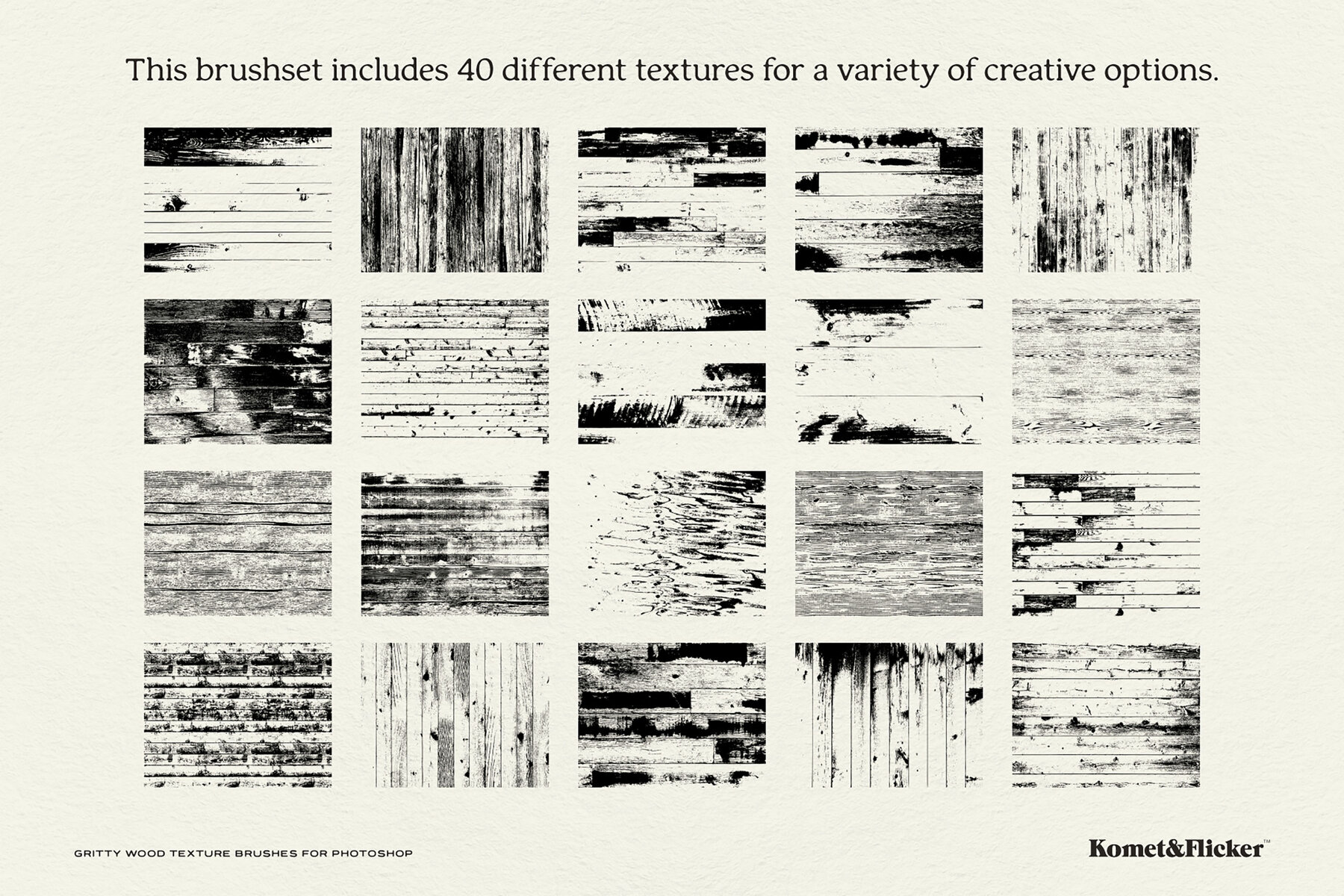 Gritty Wood Texture Brushes for Adobe Photoshop 11