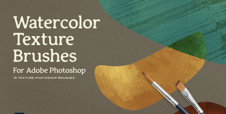 Watercolor Texture Brushes for Adobe Photoshop