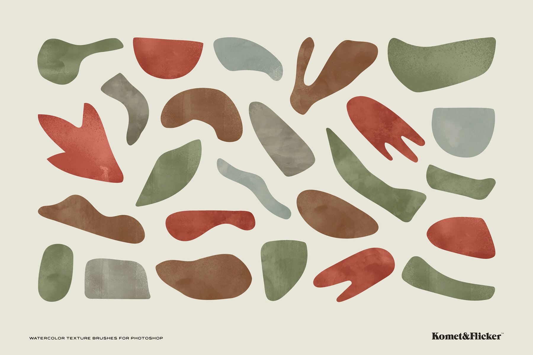 Watercolor Texture Brushes for Adobe Photoshop 6