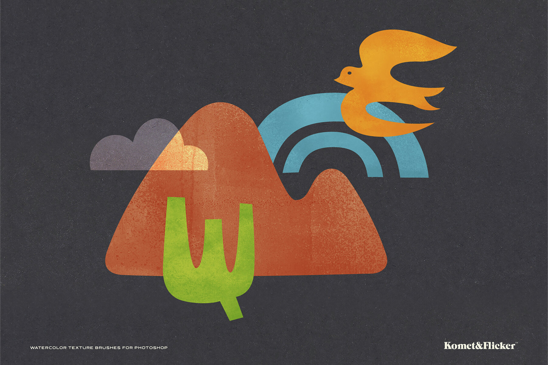 Watercolor Texture Brushes for Adobe Photoshop 8