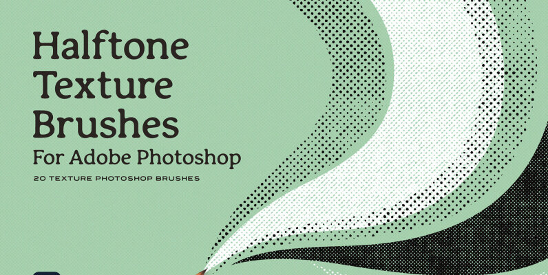 Halftone Texture Brushes for Adobe Photoshop