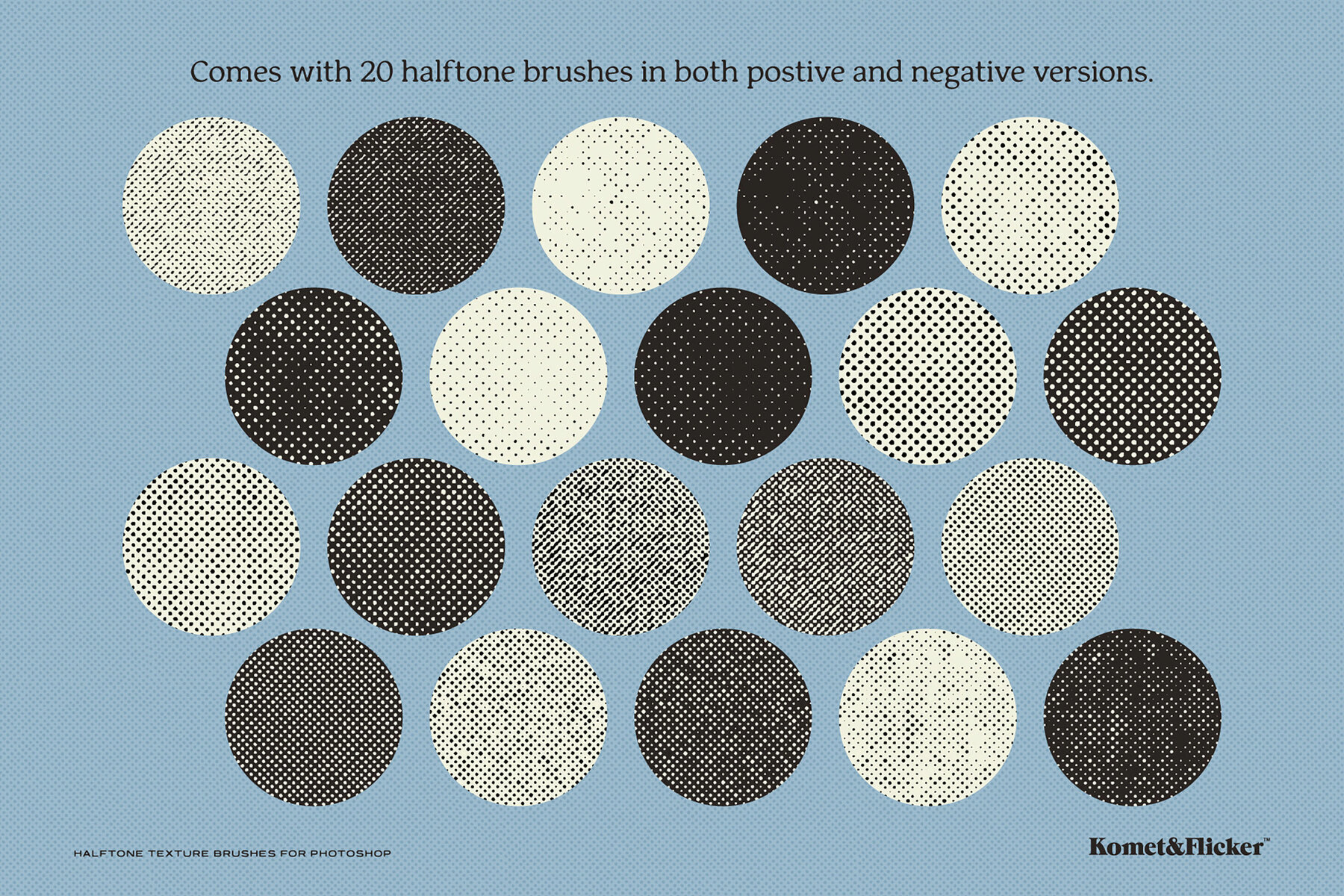 Halftone Texture Brushes for Adobe Photoshop 3