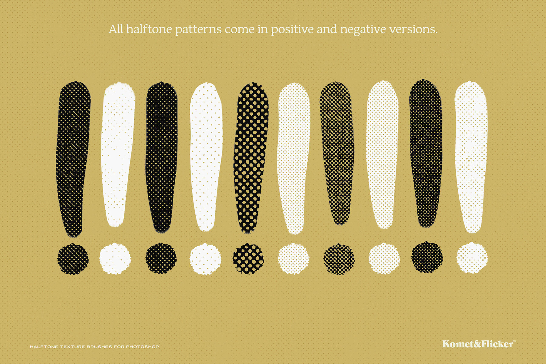 Halftone Texture Brushes for Adobe Photoshop 5