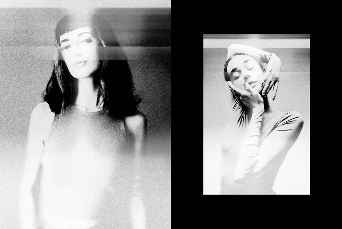 Black and White Broken Scanner Photo Effect 2