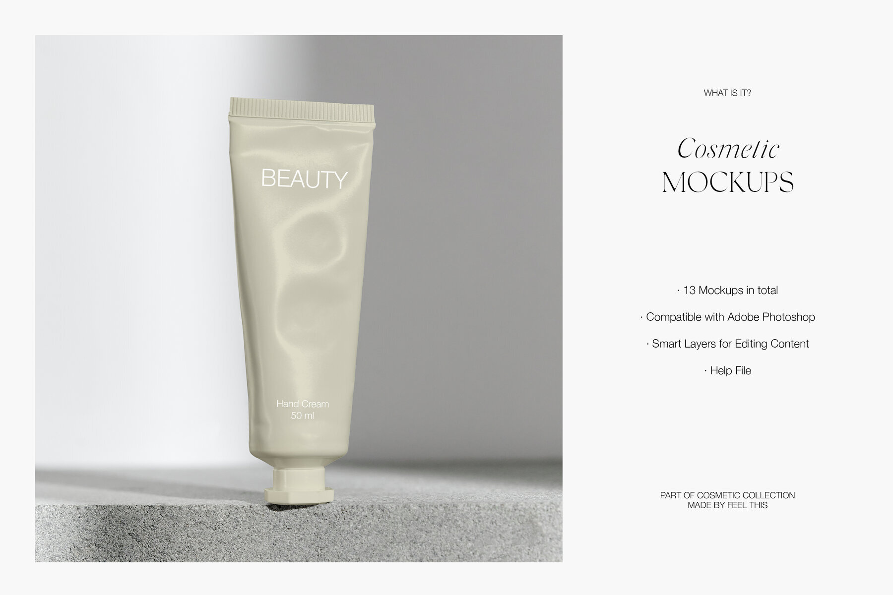 Hand Cream Tube Cosmetic Box and Bottle Mockups PSD 3