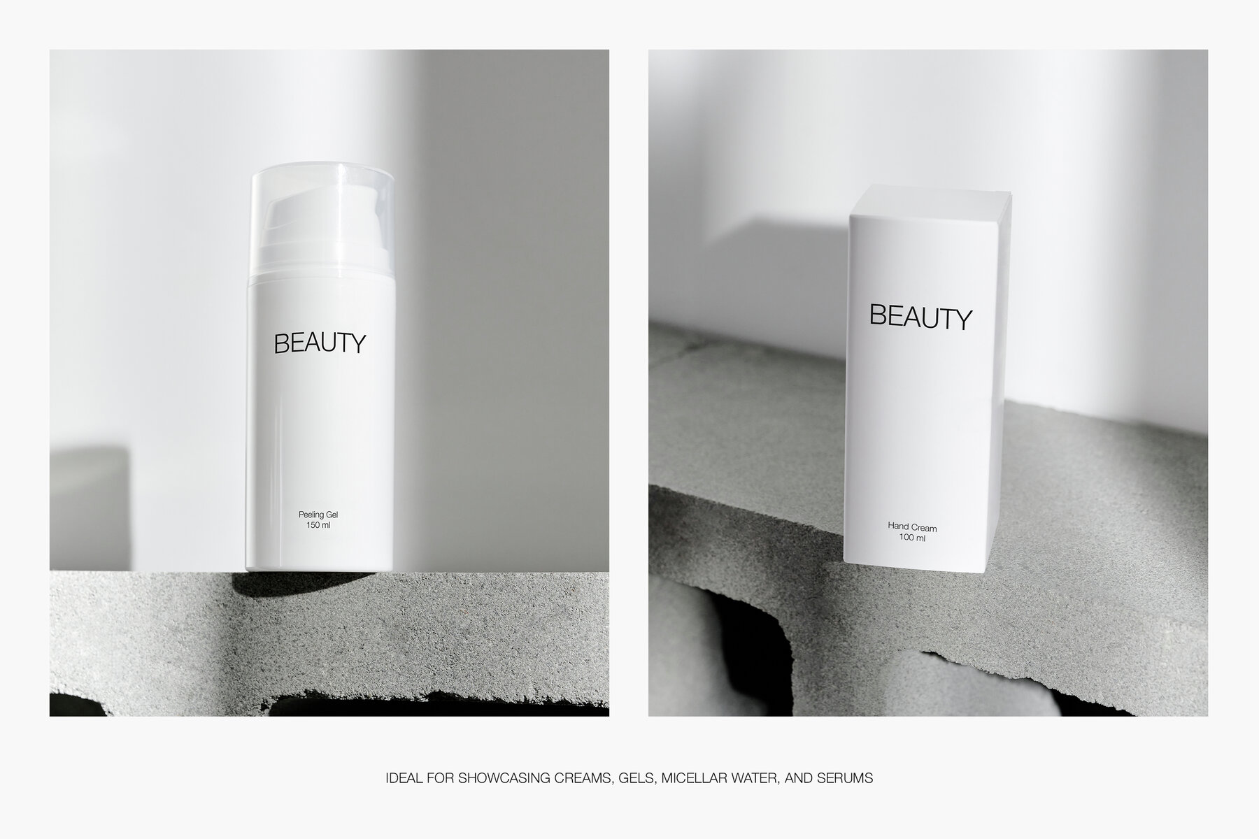 Hand Cream Tube Cosmetic Box and Bottle Mockups PSD 4