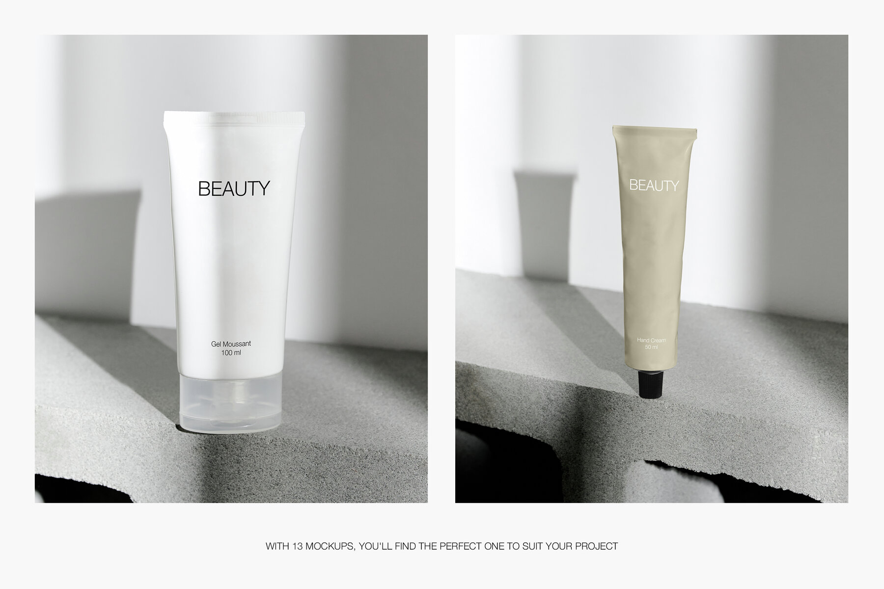 Hand Cream Tube Cosmetic Box and Bottle Mockups PSD 5