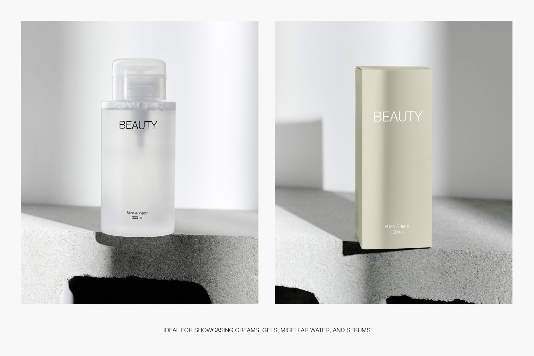 Hand Cream Tube Cosmetic Box and Bottle Mockups PSD 6