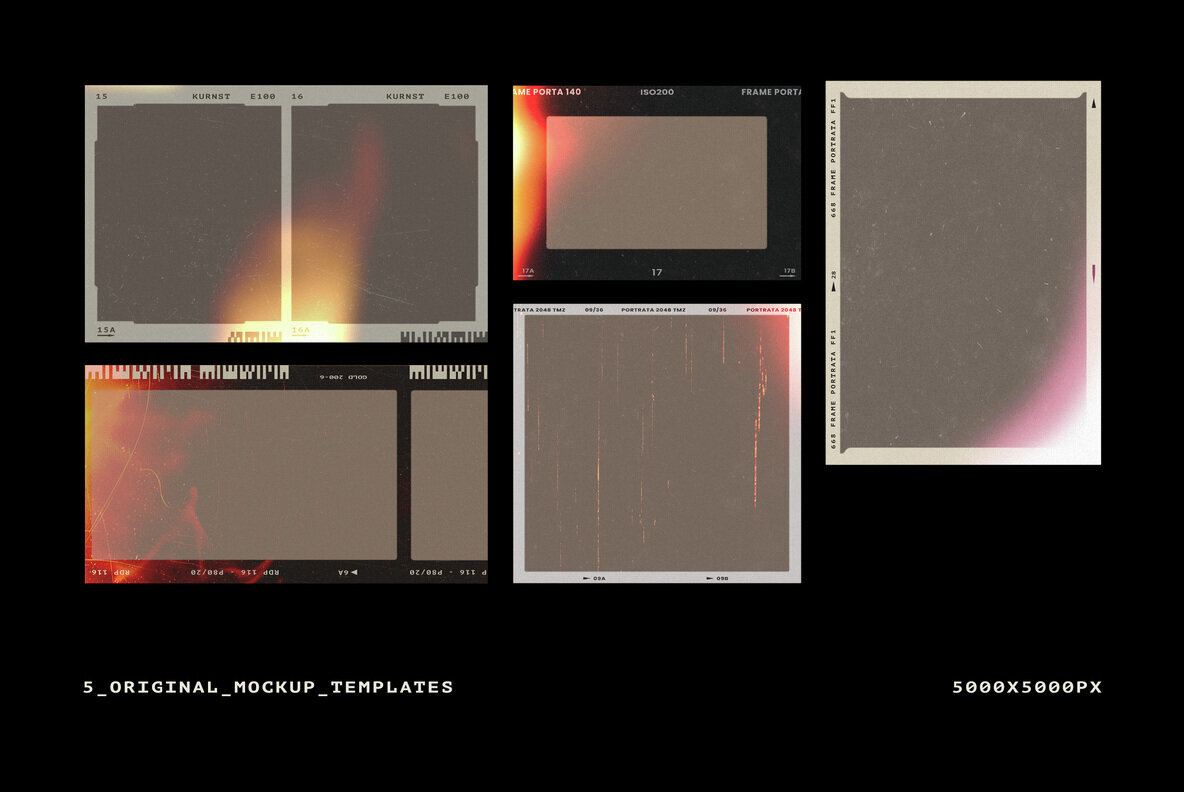 Retro Film Frames Mockups 2