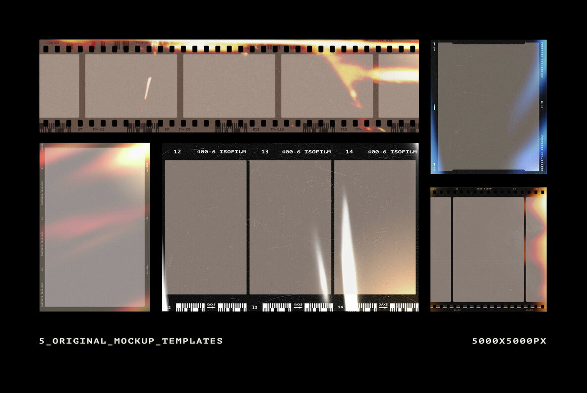 Vintage Film Frames Mockups 2