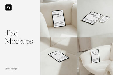 Aesthetic iPad Air Mockups for Photoshop PSD