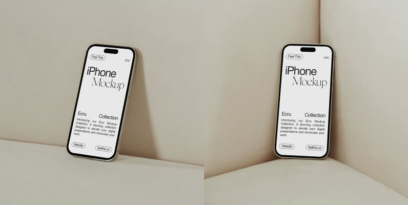 Aesthetic iPhone Mockups for Photoshop PSD