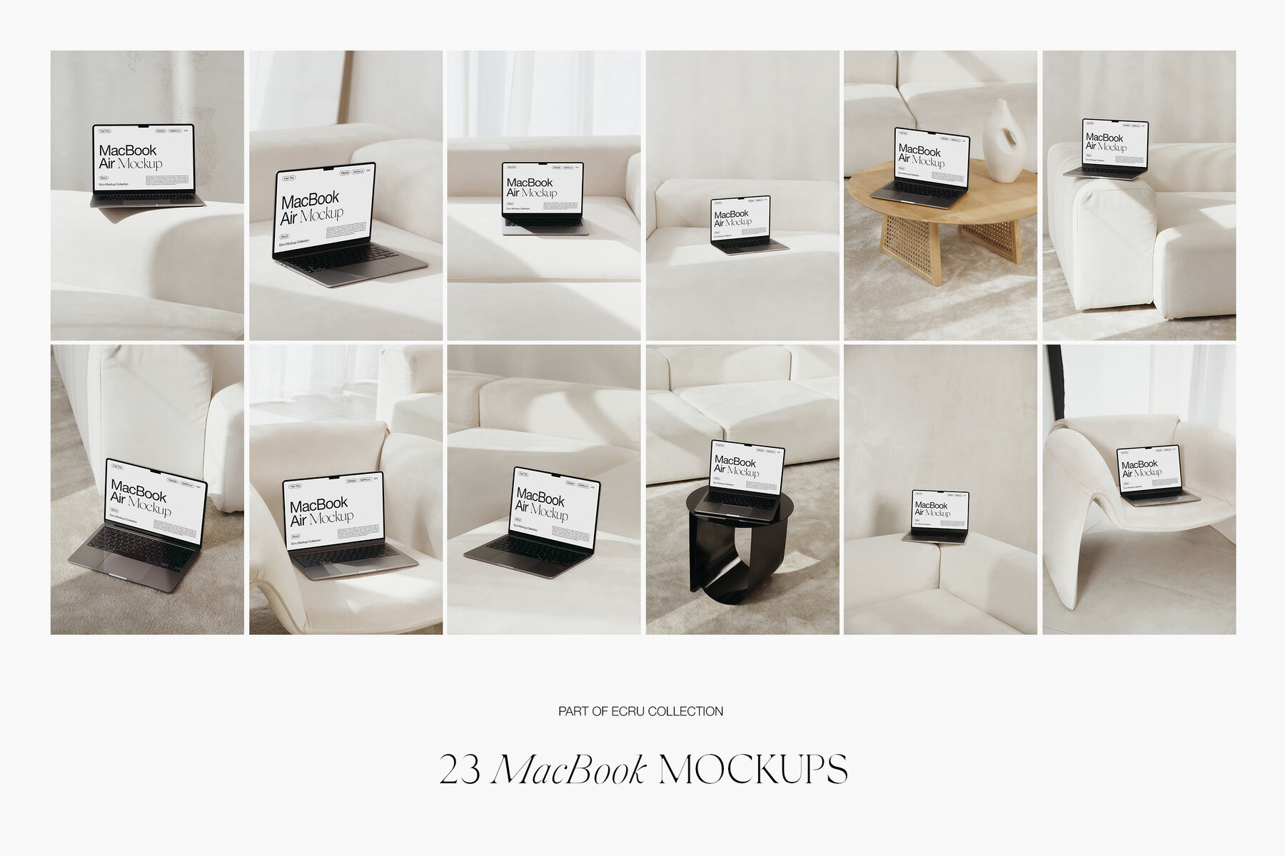 Aesthetic MacBook Air Mockups for Photoshop PSD 10