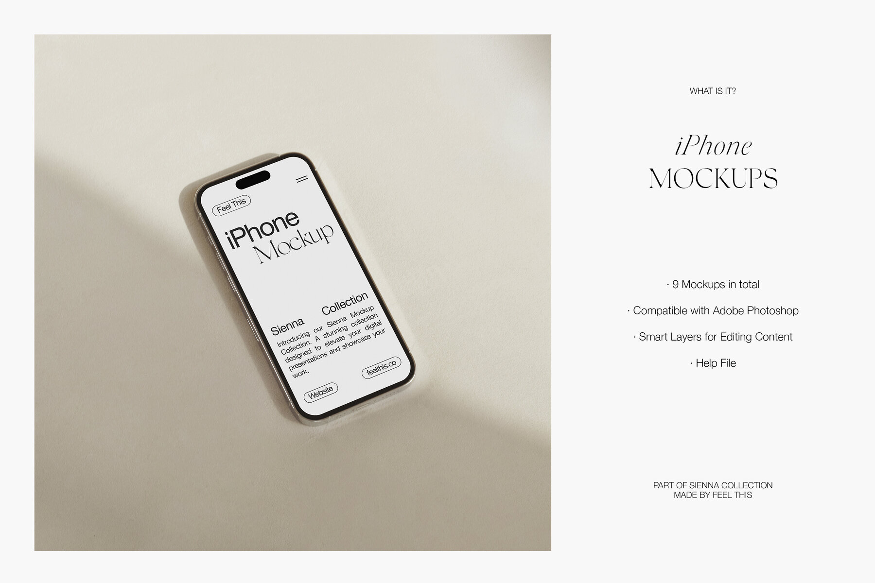 Realistic iPhone Mockups for Photoshop PSD 2