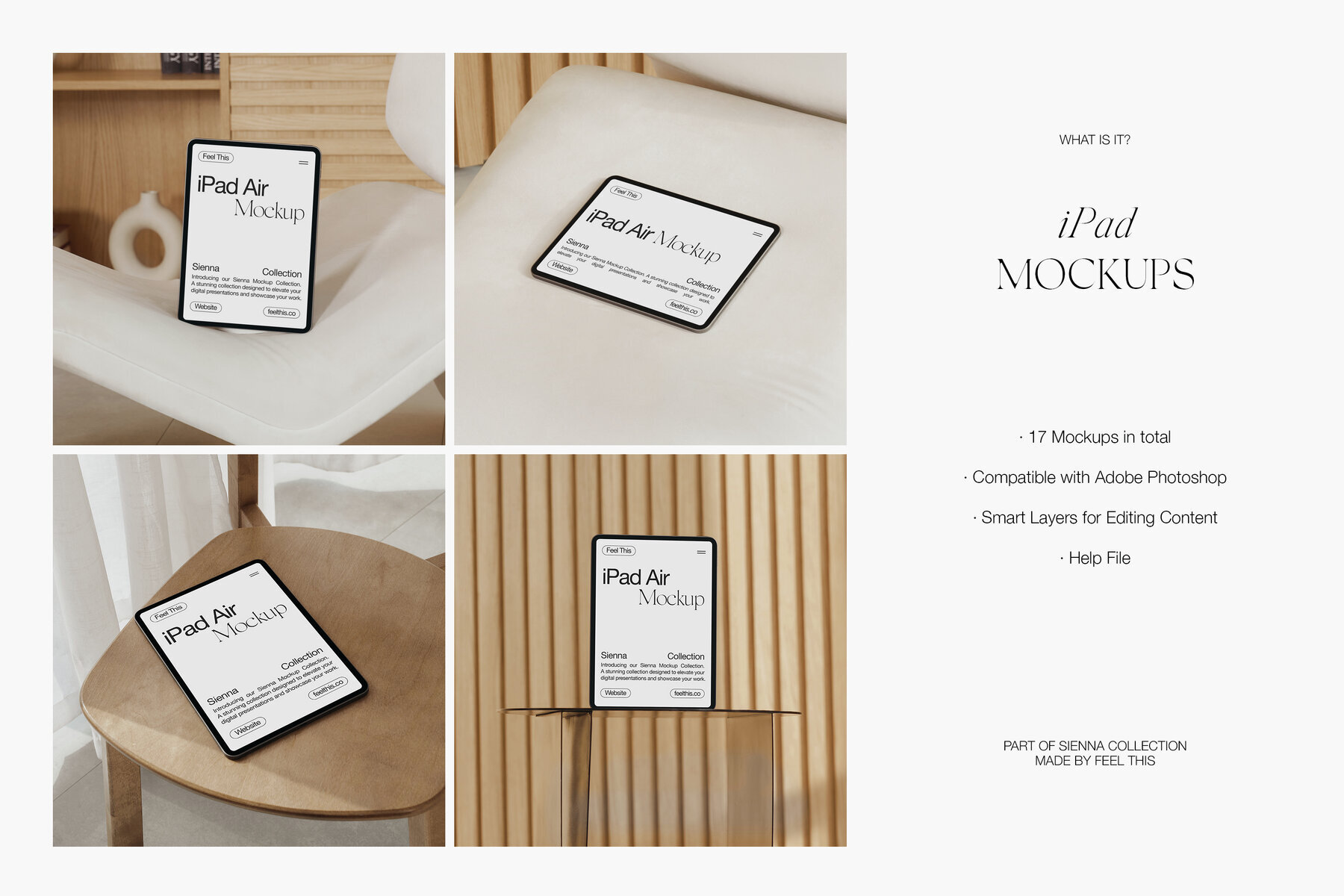 Realistic iPad Air Mockups for Photoshop PSD 2