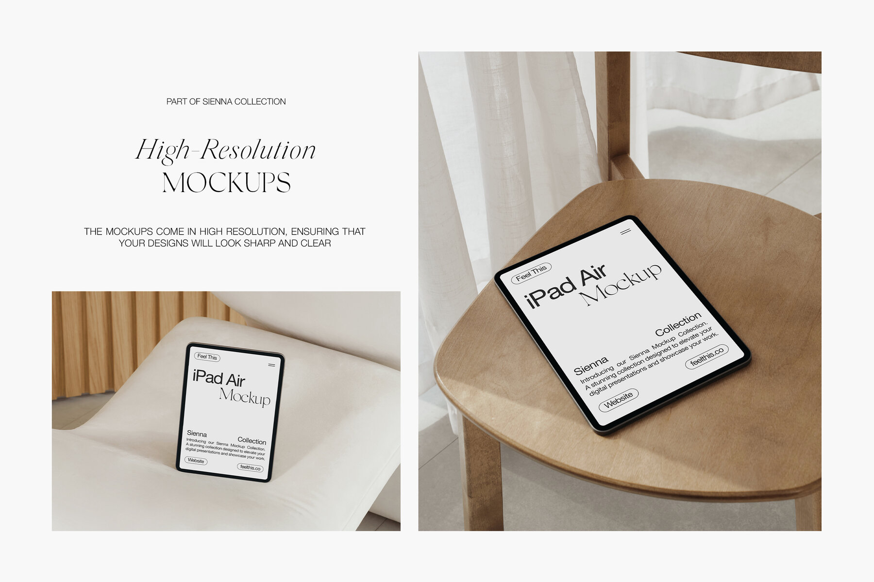 Realistic iPad Air Mockups for Photoshop PSD 6