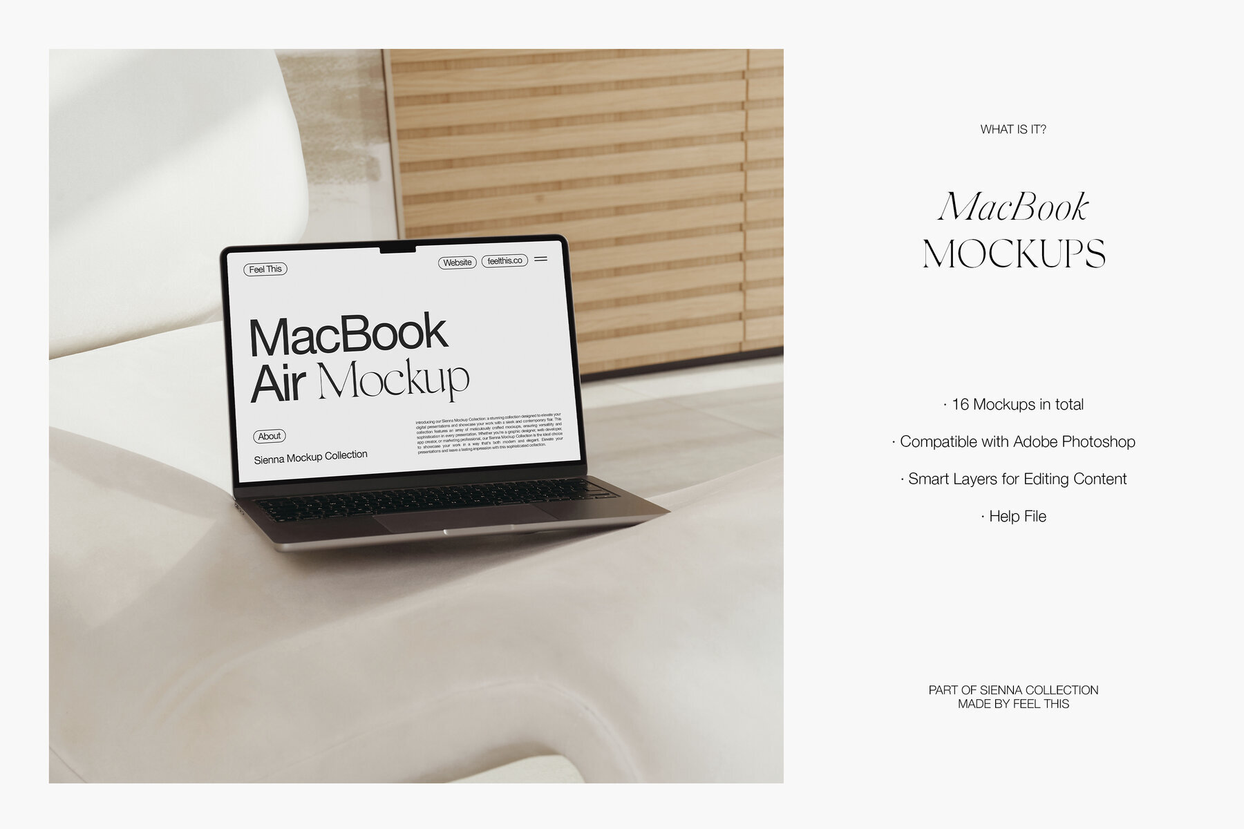 MacBook Air Mockups for Photoshop PSD 2