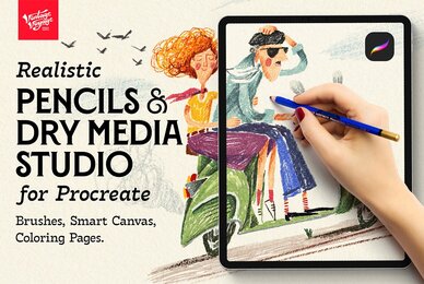 VVDS Realistic Pencils  Dry Media Studio for Procreate