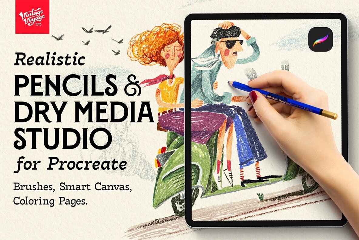 VVDS Realistic Pencils   Dry Media Studio for Procreate 1