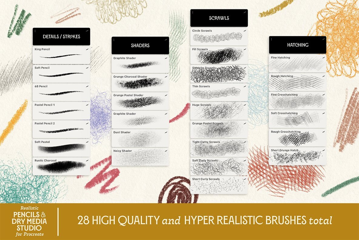 VVDS Realistic Pencils   Dry Media Studio for Procreate 7