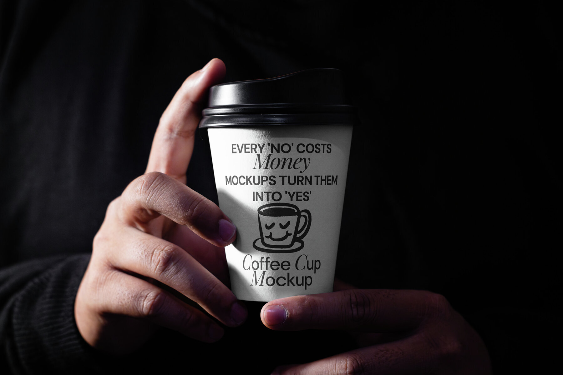 4 Realistic Scene Paper Cup Mockup 2
