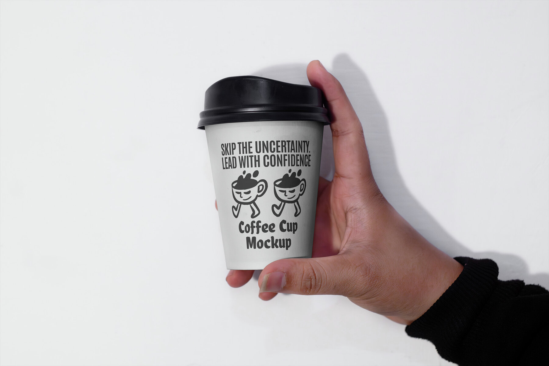 4 Realistic Scene Paper Cup Mockup 4