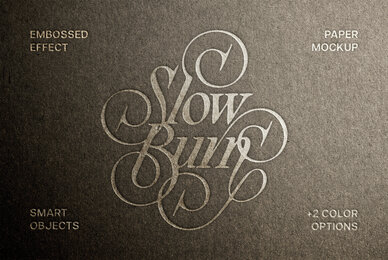 Craft Embossed Paper Logo Mockup