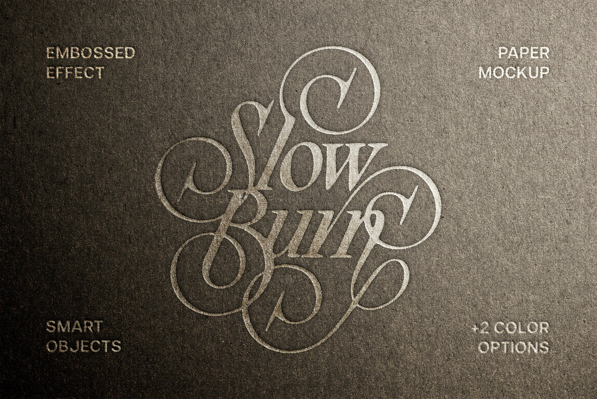 Craft Embossed Paper Logo Mockup 1