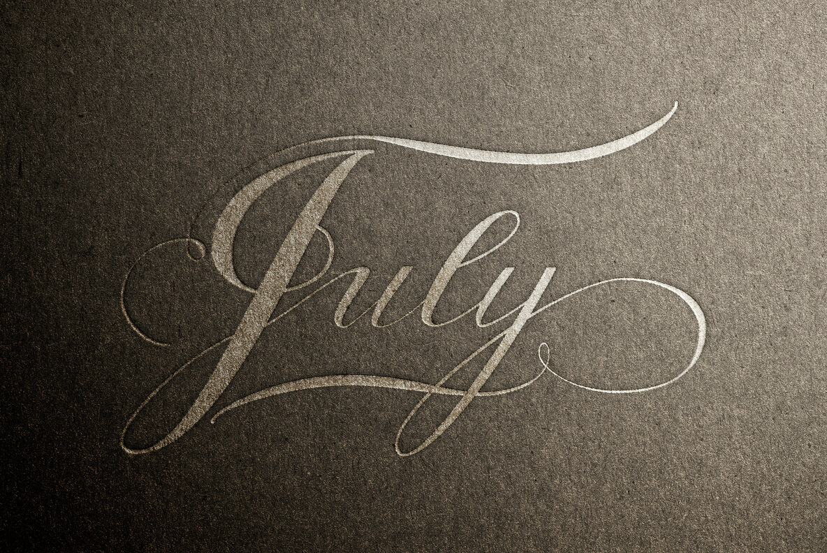 Craft Embossed Paper Logo Mockup 3
