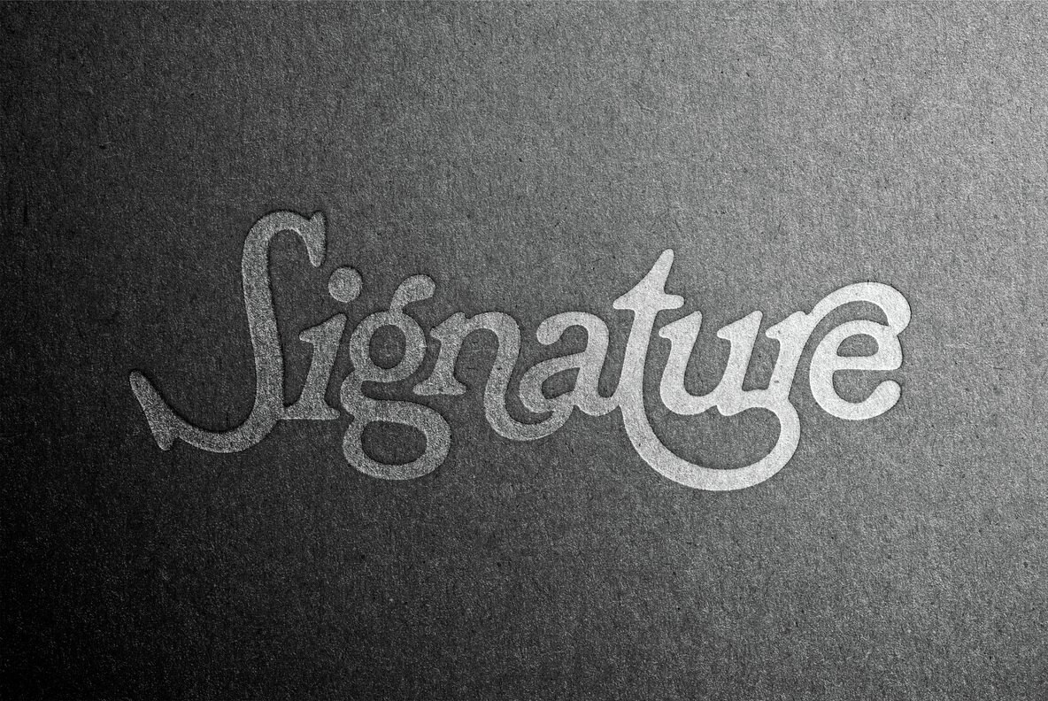 Craft Embossed Paper Logo Mockup 4