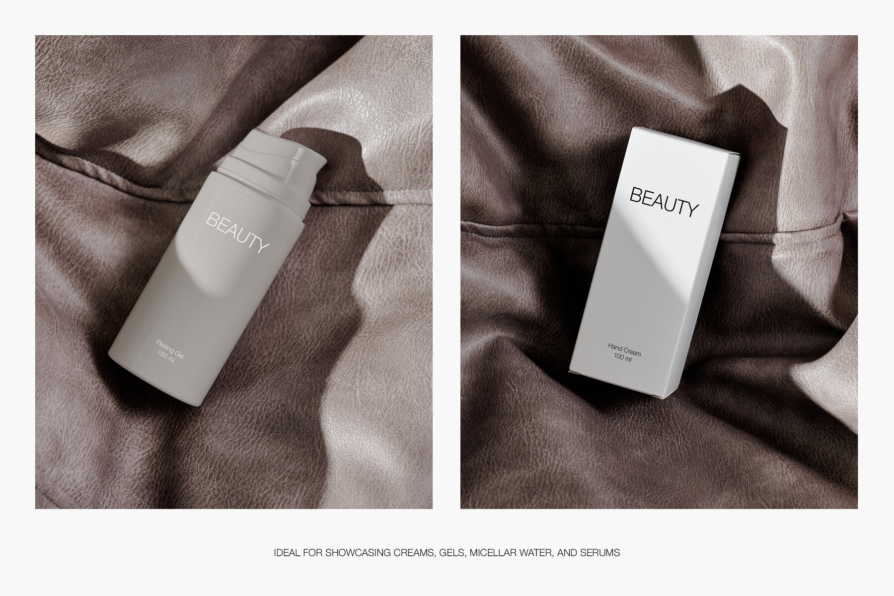 Hand Cream Tube Cosmetic Box and Bottle Mockups for Photoshop 5