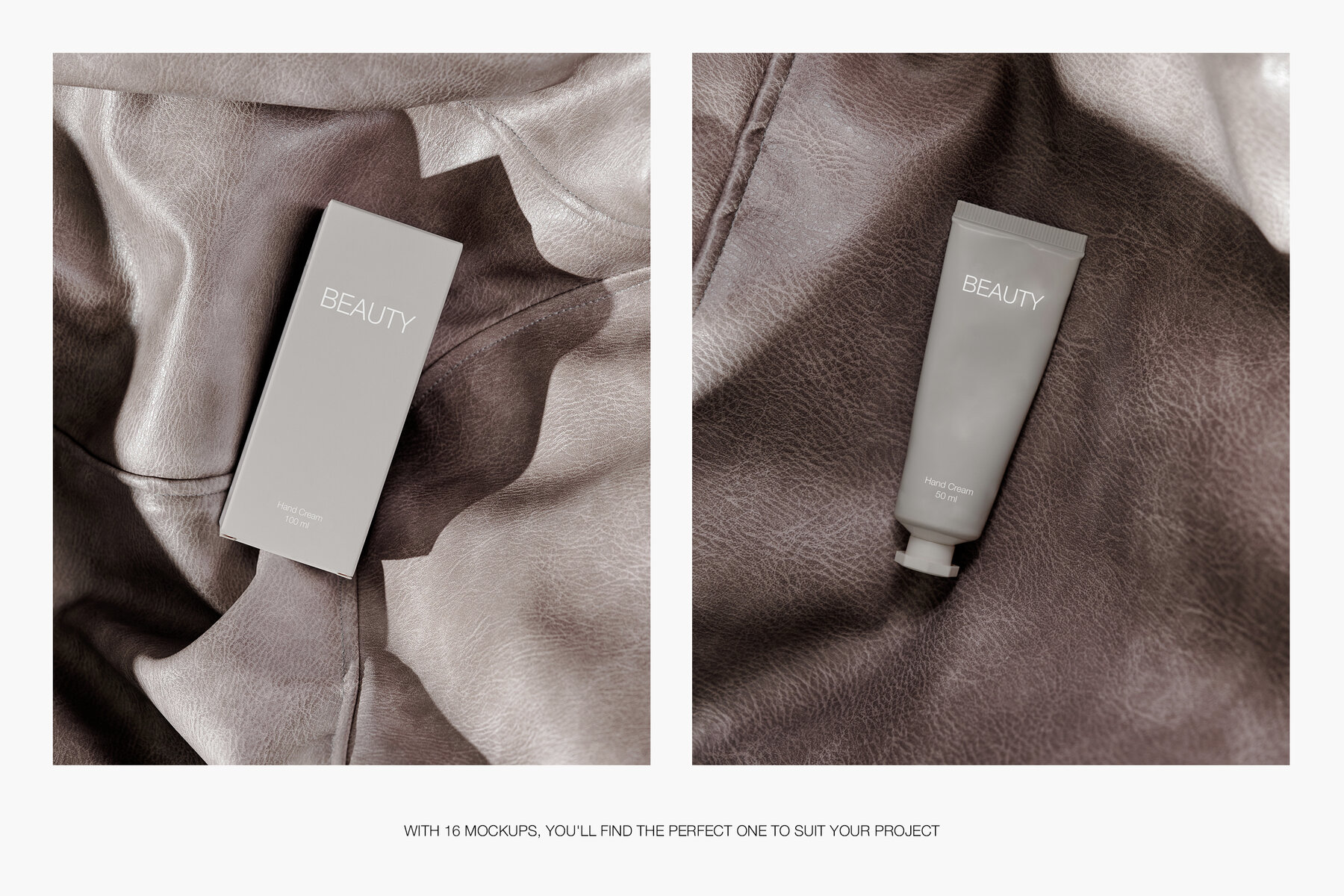 Hand Cream Tube Cosmetic Box and Bottle Mockups for Photoshop 6