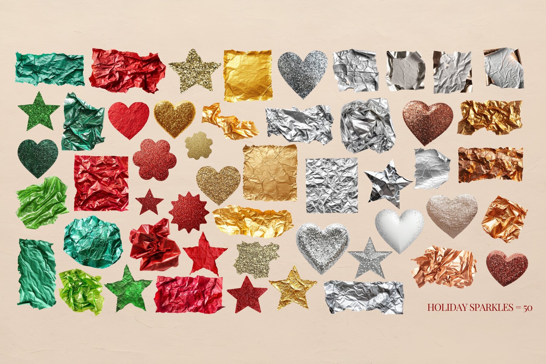 Festive Paper Collage Pack 4