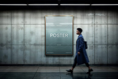 Subway A4 Poster Mockup