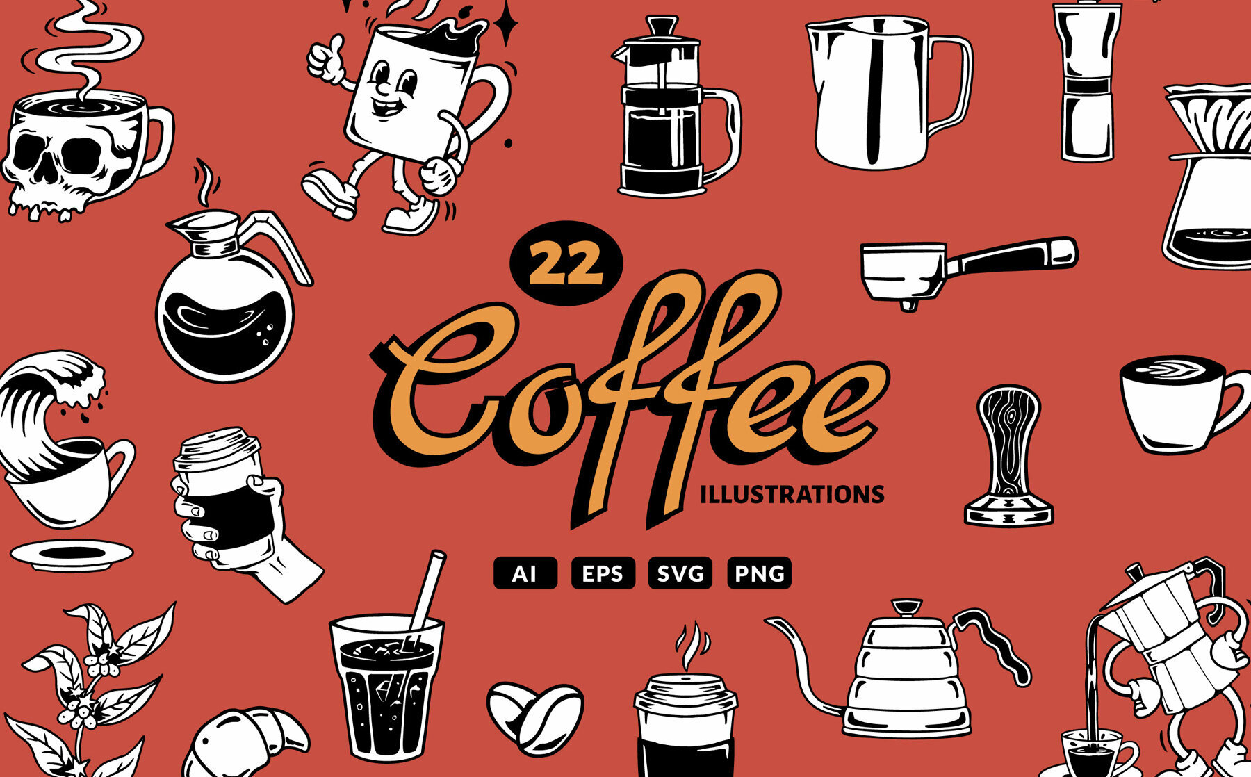 Hand Drawn Coffee Illustrations 1