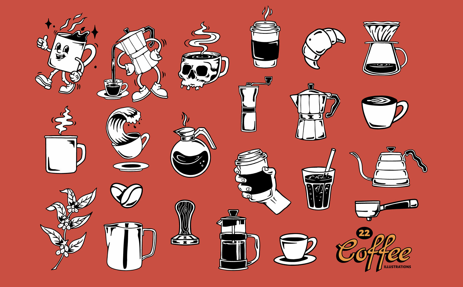 Hand Drawn Coffee Illustrations 2