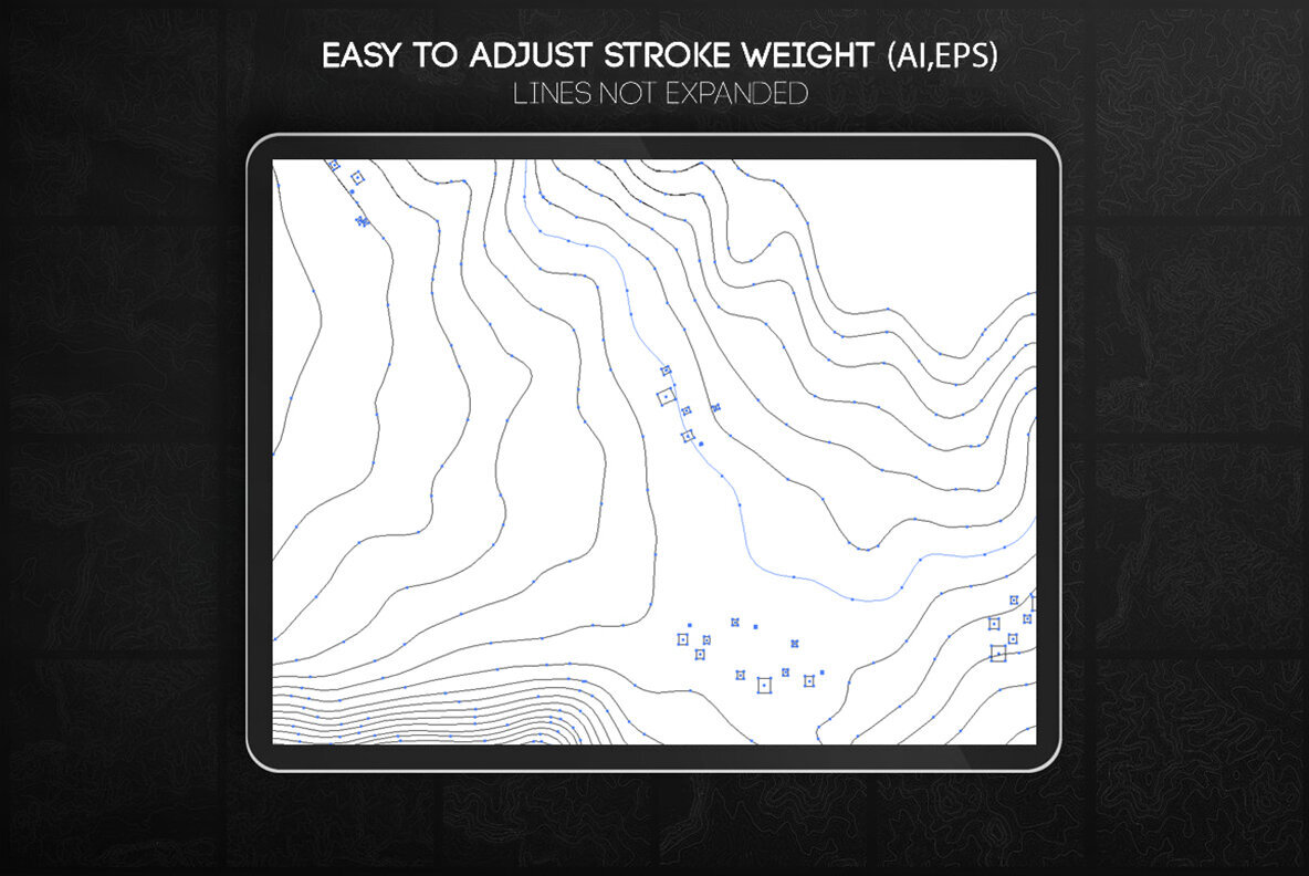 55 Vector Topographic Maps Bundle 2