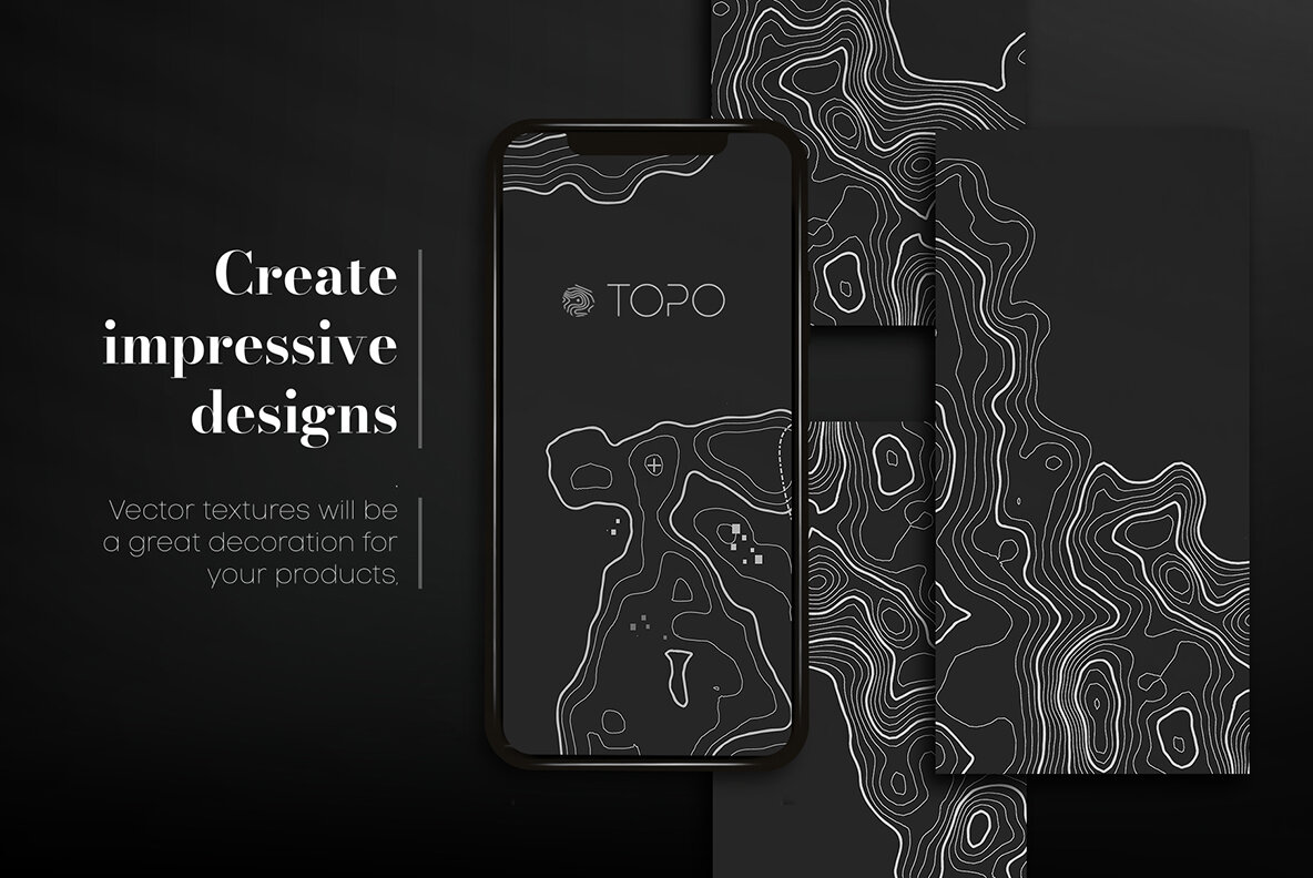 55 Vector Topographic Maps Bundle 11