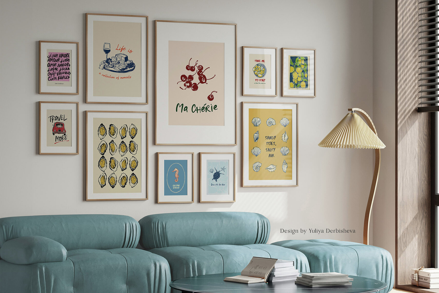 Mediterranean Lifestyle Poster Print Food Drinks Beach 2